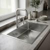 Pure.Sink Comfort Stainless Steel Large Sink 75x40cm Tapwing with Faucet Hole PCM7540T-02